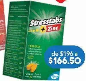 Stresstabs 600 c/zinc tab 30mg caj c/30