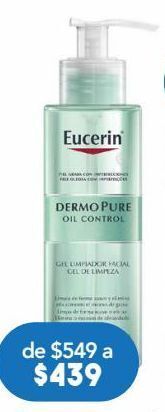 Farmacia San Pablo Eucerin dermopure gel limp btl c/400ml oferta