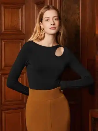 SHEIN Motf premium body viscosa con abertura oferta