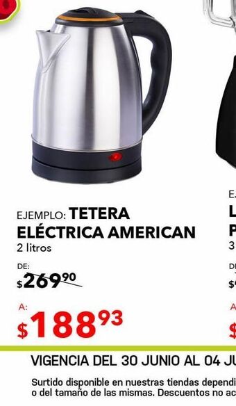 DelSol Tetera eléctrica american 2l oferta