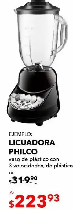 DelSol Licuadora philco vaso plástico con 3 velocidades oferta