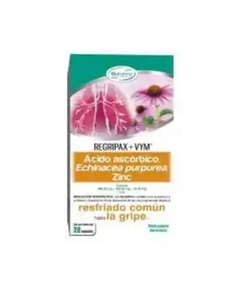 Farmacias del Ahorro Regripax+vym acido ascorbico + echin 30 caps oferta