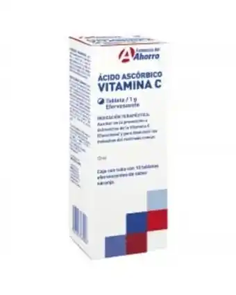 Farmacias del Ahorro Marca del ahorro ácido ascórbico 1 gr oral 10 tabletas efervescentes oferta