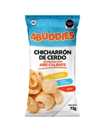 Farmacias del Ahorro Chicharrón de cerdo cocinado con aire caliente 4buddies oferta