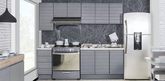 Cocina 2.00 metros fem gris