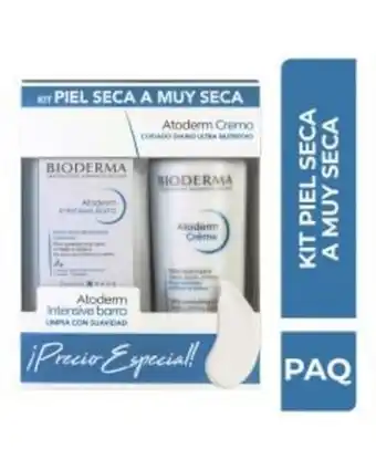 Farmacias del Ahorro Bioderma kit piel seca a muy seca atoderm intensive barra + atoderm crema 500ml oferta