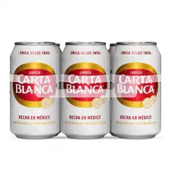 Cerveza carta blanca lata 6 pack 355 ml