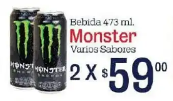 Del Rio Bebida Monser Varios Sabores 2 x 473ml oferta