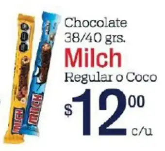 Milch Chocolate, Regular o Coco 38/40g