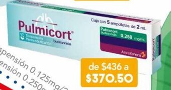 Farmacia San Pablo Pulmicort Suspension 0.250mg/2ml 5 ampolletas oferta