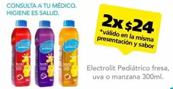 Farmacia San Pablo Electrolit Pediátrico Fresa, Manzana o Uva 2 x 300ml oferta
