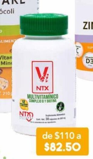 Farmacia San Pablo Nártex Multivitamínico Complejo B y Biotina 30 cápsulas oferta