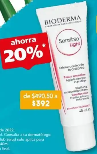 Farmacia San Pablo Bioderma Sensibio Light 40ml oferta
