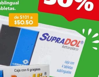 Farmacia San Pablo Supradol sublingual 4 tabletas caja oferta