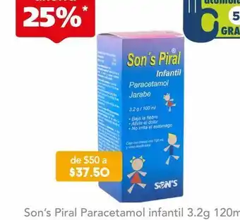 Farmacia San Pablo Paracetamol 3.2 g  sons piral infantil 120 ml oferta