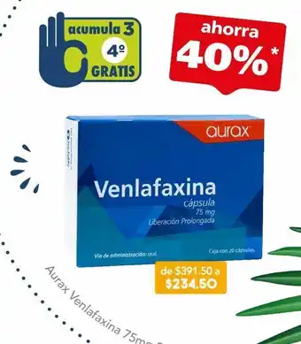 Farmacia San Pablo Venlafaxina 75 mg cronix liberación prolongada 20 cápsula oferta