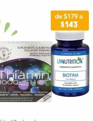 Farmacia San Pablo Livnutrition suplemento alimenticio de biotina con colágeno oferta