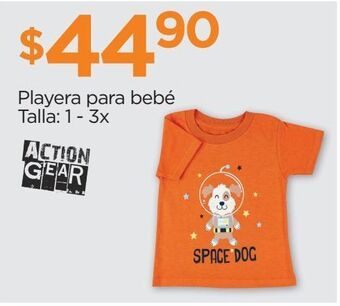 Playera para bebé talla 1-3x