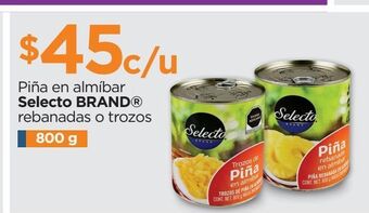 Chedraui Piña en almíbar selecto brand 800g oferta