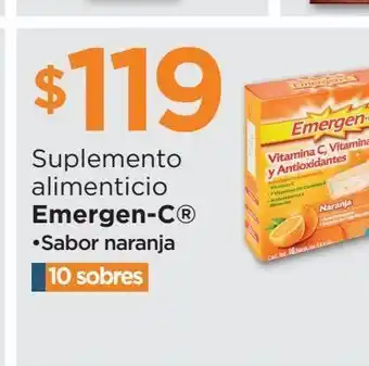 Chedraui Suplementos alimenticios emergen-c 10 sobres oferta