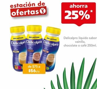Farmacia San Pablo Delicalpro suplemento alimenticio líquido sabor café, sin lactosa 200 ml oferta