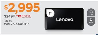 Chedraui Tablet lenovo 7" oferta