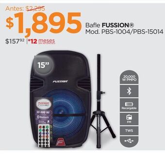 Chedraui Bafle fussion 15" oferta