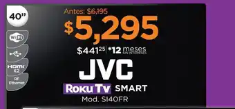 Chedraui Smart tv 40" jvc oferta
