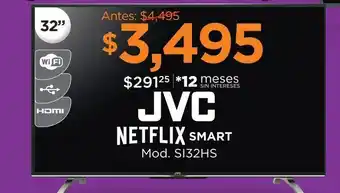 Chedraui Smart tv 32" jvc oferta