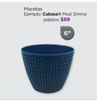 Chedraui Macetas cubata 6" oferta