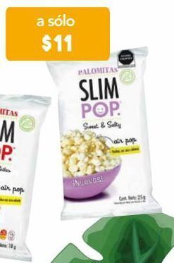 Slim pop palomitas de maíz con azúcar y sal sweet & salty 25 g