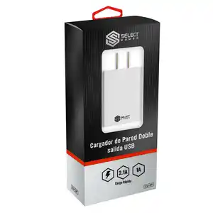RadioShack Cargador de Pared para Celular Carga Rápida Select Power CU-SP / Blanco / 2 USB 2 oferta