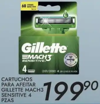 Alsuper Cartuchos para Afeitar Gillette Mach3 Sensitive 4 Pzas oferta