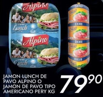 Alsuper Jamon Lunch de Pavo Alpino O Jamon de Pavo Tipo Americano Pery oferta