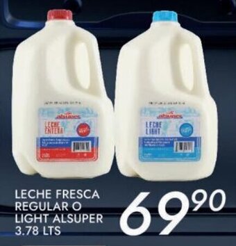 Alsuper Leche Fresca Regular O Light Alsuper 3,78lt oferta