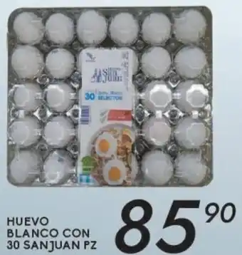 Alsuper Huevo Blanco con 30 Sanjuan PZ oferta