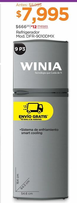 Chedraui Refrigerador winia oferta