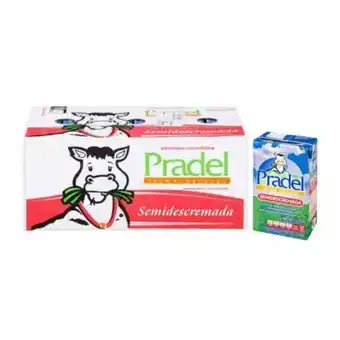 Sam's Club Leche pradel semidescremada 12 pzas de 1 l oferta