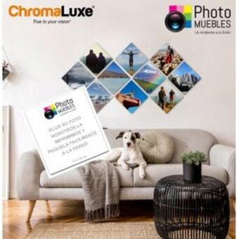 El Bodegón Photomosaico impreso en de madera de 3mm chromaluxe tamaño 30x30cm, soporte adhesivo para colgar con efecto flotante oferta