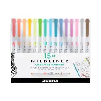 Sam's Club Marcadores creativos zebra mildliner doble punta con 15 pzas colores surtidos oferta
