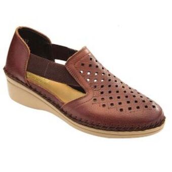 Zapato confort para dama lobo solo jessi mahogany 4705