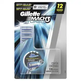 Sam's Club Cartuchos para afeitadora gillette mach3 turbo 12 pzas oferta
