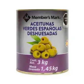 Sam's Club Aceituna verde member's mark sin hueso 3 kg oferta
