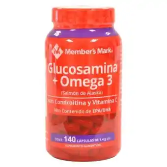 Sam's Club Suplemento alimenticio member's mark glucosamina + omega 3 140 cápsulas oferta