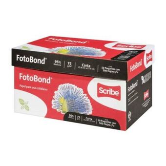 Hojas de papel scribe fotobond tamaño carta 5000 pzas