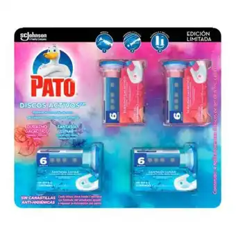 Discos activos pato durazno galactico y fantasia lunar 4 pack con 6 discos c/u