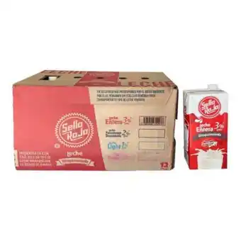 Sam's Club Leche sello rojo entera 12 pzas de 1 l oferta