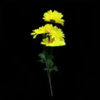 Gerbera artificial amarilla, planta artificial