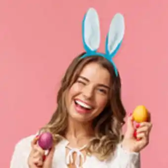 Waldos Diadema con orejas de conejo azul oferta