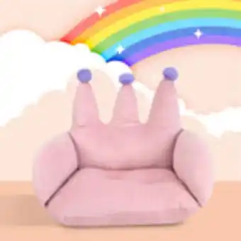 Silla corona de peluche color lila